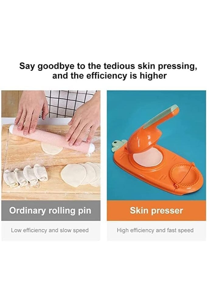 New Version 2-in-1 DIY Dumpling Maker, Multifunctional Manual Press Mold Set, Safe Material.