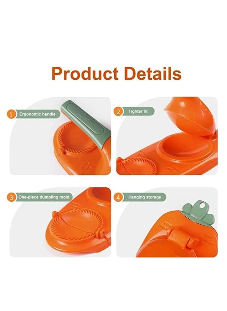 New Version 2-in-1 DIY Dumpling Maker, Multifunctional Manual Press Mold Set, Safe Material.
