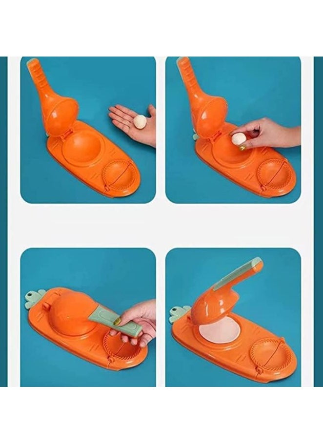 New Version 2-in-1 DIY Dumpling Maker, Multifunctional Manual Press Mold Set, Safe Material.