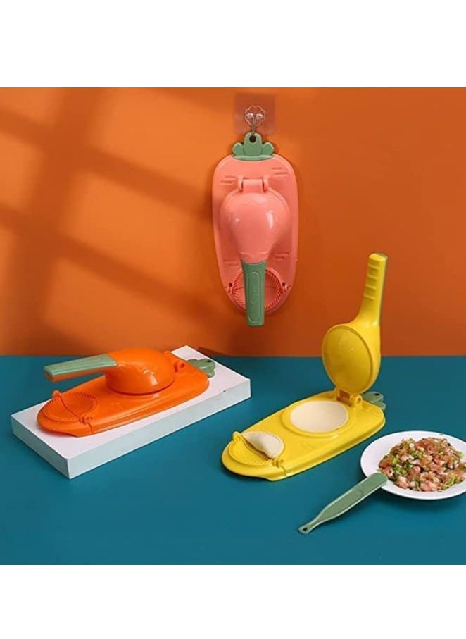 New Version 2-in-1 DIY Dumpling Maker, Multifunctional Manual Press Mold Set, Safe Material.