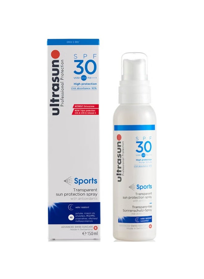 ألتراسن بخاخ ألتراسون كلير بعامل حماية من الشمس 30 - تركيبة رياضية (150 مل) - Image 1