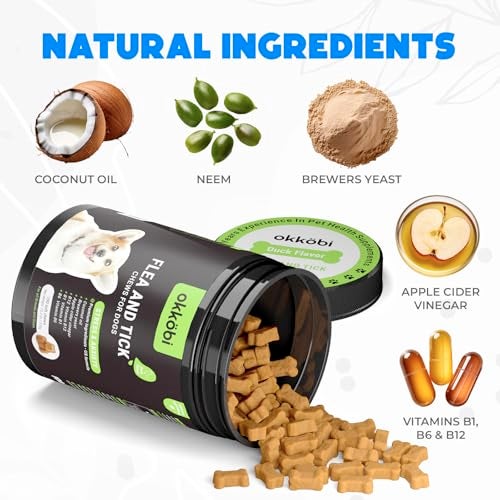 OKKÖBI Flea and Tick Prevention Chewables for Dogs - 150 Chews - Flea & Tick Control - Vet-Approved Oral Treatment - Duck Flavor - US-Made - Image 3