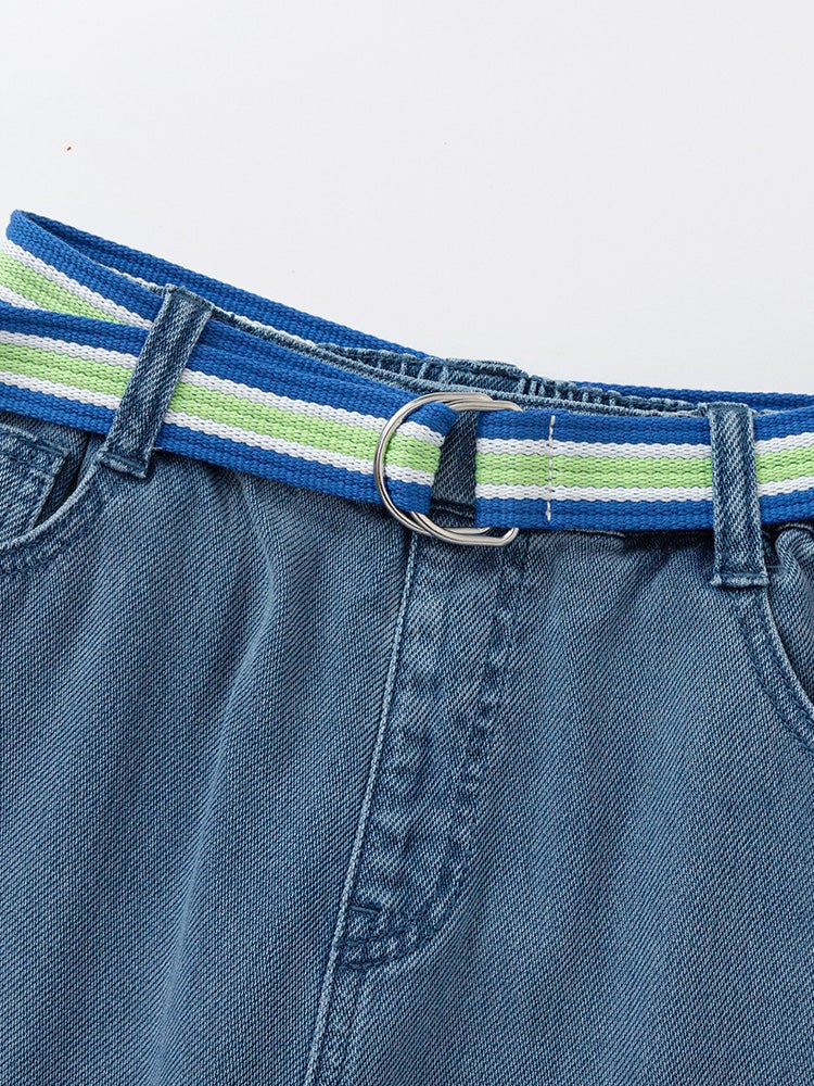 Balabala Boys' Denim Pants With Belt - Image 3