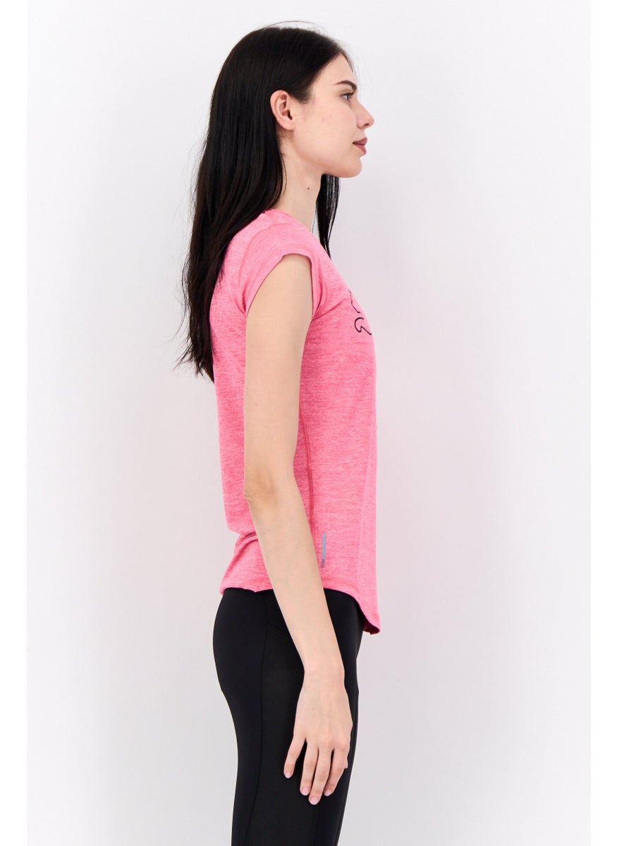 PUMA Women Sportswear Fit Short Sleeve Training T-Shirts, Pink/Black  - Image 4