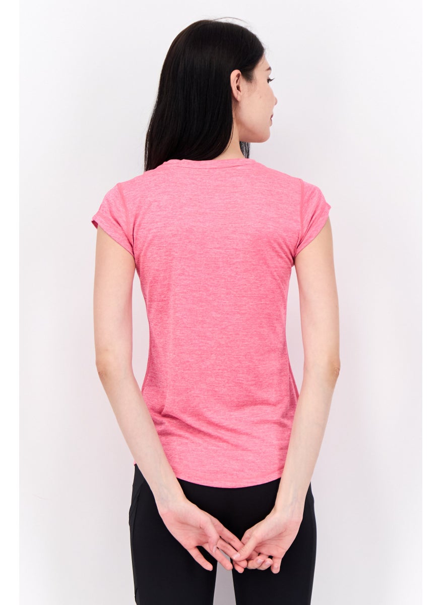 PUMA Women Sportswear Fit Short Sleeve Training T-Shirts, Pink/Black  - Image 2