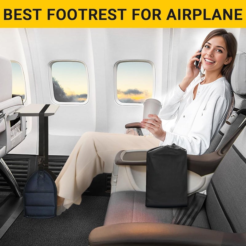 DHARMATMAJ Airplane Foot Hammock for Plane Comfy Foot Hanger Desk Foot Hammock Foot Sling Travel Foot Rest to Relax Your Feet for Airplane Travel Accessories - Image 3