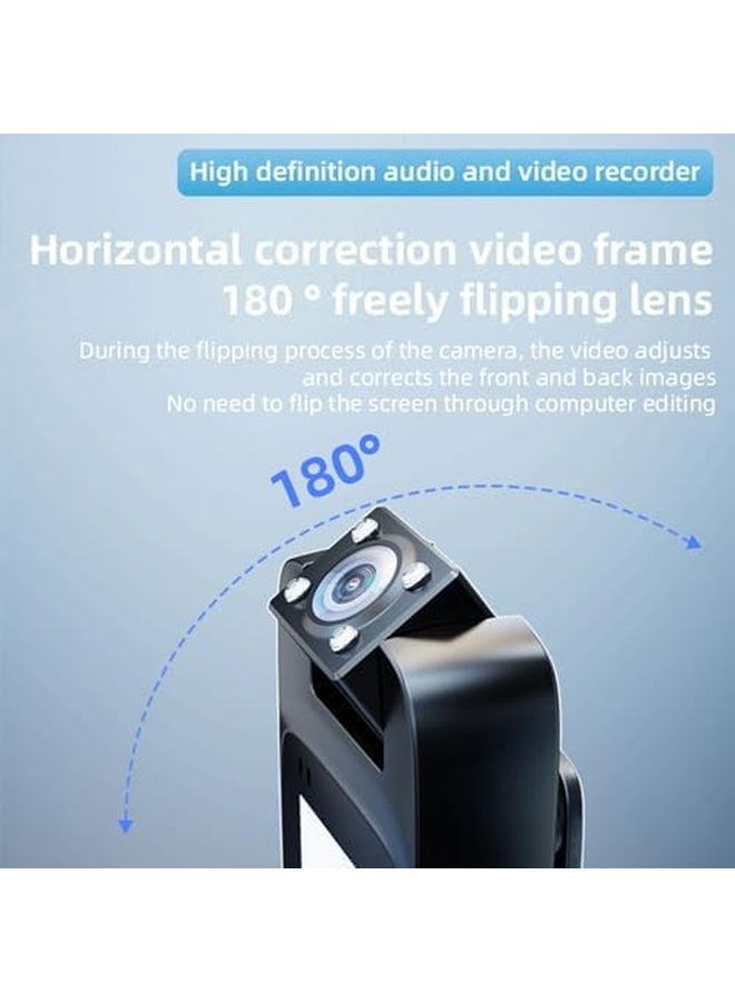 4K UHD Body Worn Camera 180 Degree Rotating Lens Infrared Night Vision WiFi - Image 5