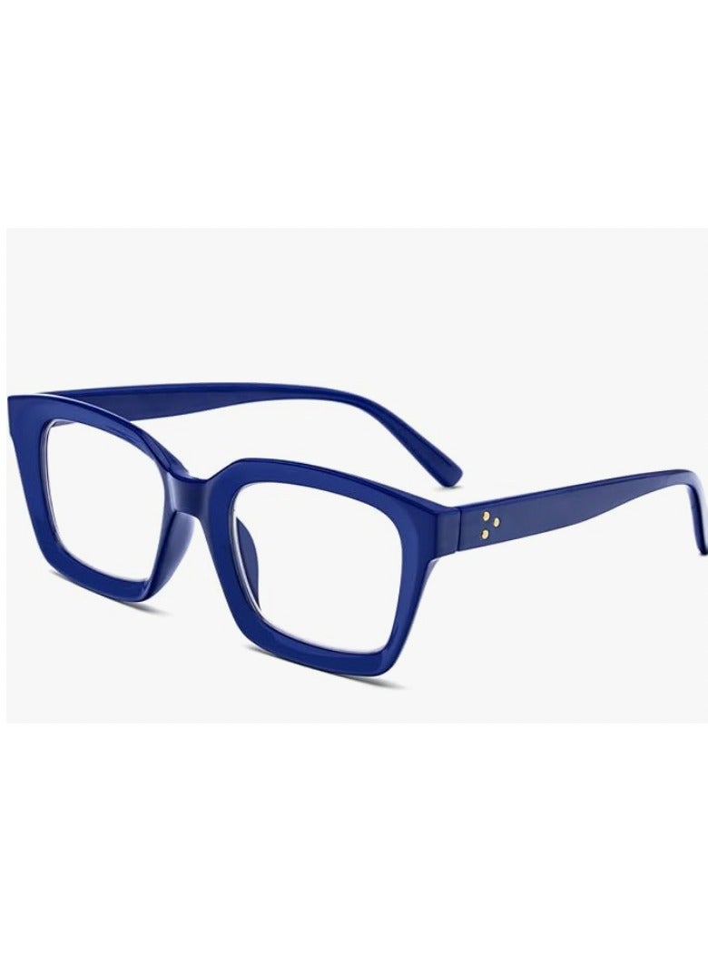 بوما للبصريات +2.5 نظاراه قراءة نسائي، نظارات قراءه طبيه مكبرة لتصحيح ضعف النظر  مع تقدم العمر ،لون الإطار جريء عدسات مضادة للتعب والضوء الأزرق، تصميم خفيف الوزن ،حمايه شاشة كمبيوتر  وحجب الضوء الأزرق ورؤية واضحة للقراءة - Image 4