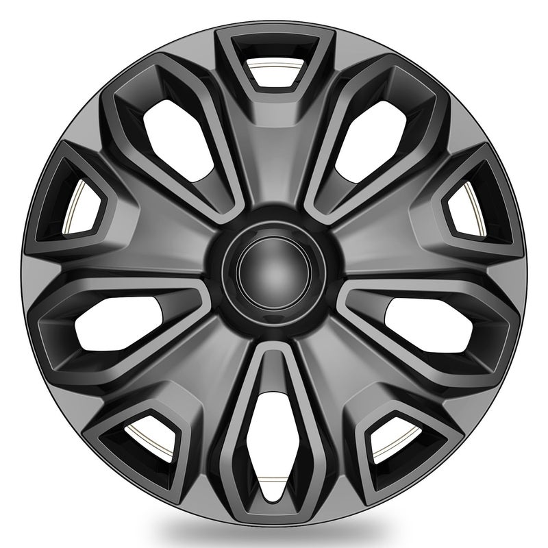 TangMiGe 4Pack Hubcaps Wheel Covers Compatible with Ford Transit 150250 350 2015 2016 2017 2018 2019 2020 2021 2022 2023 2024 16 inch 5 Y Spok Standard Leg Black Color