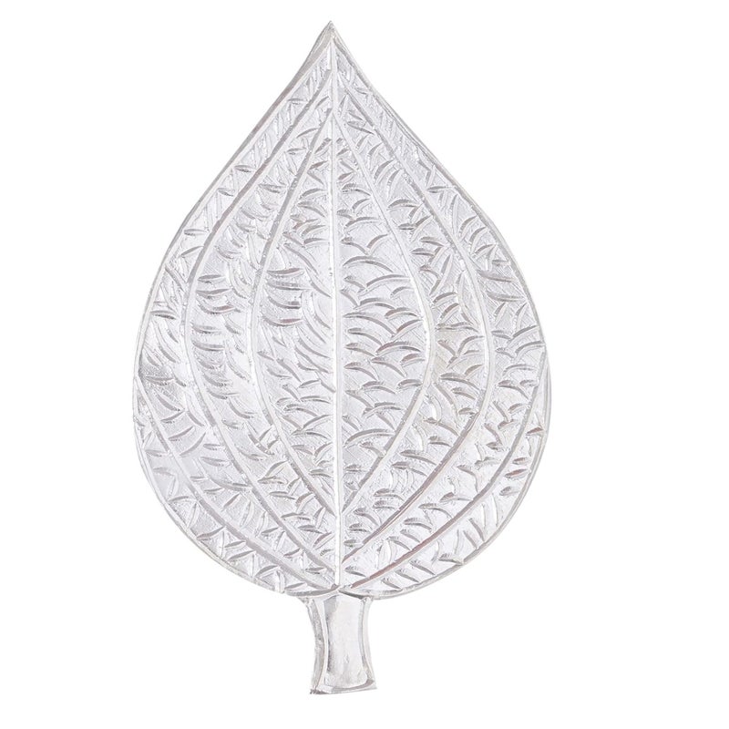 DHRUVS COLLECTION 925 Pure Silver Paan LeafPaan Ka Patta for Home Decor Pooja Gift Purpose Donation - Image 1