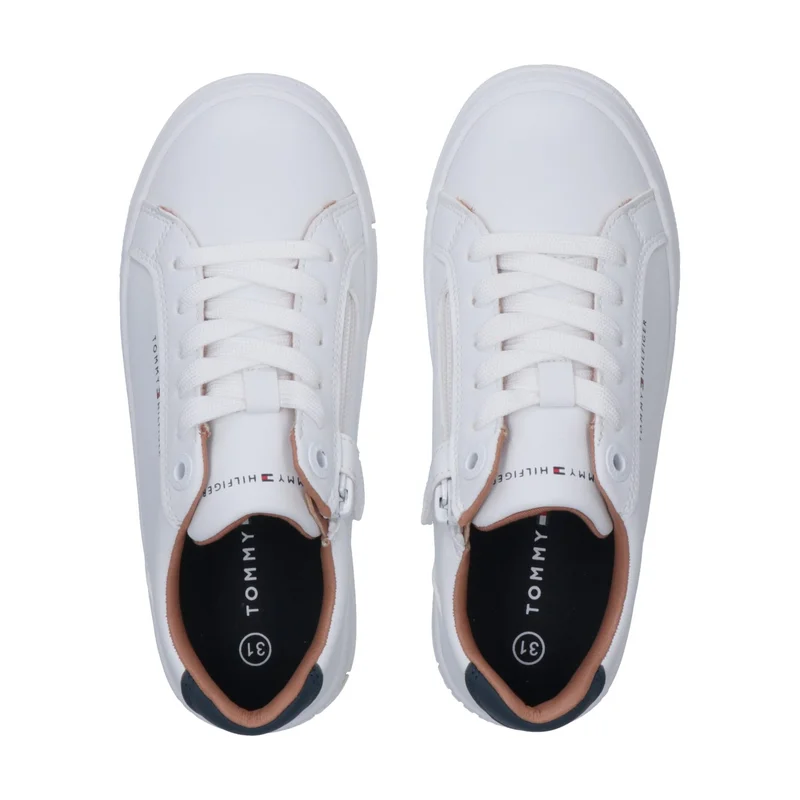 تومي هيلفيغر Little Low Top Lace Up Sneakers