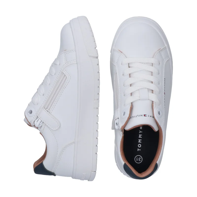 تومي هيلفيغر Little Low Top Lace Up Sneakers