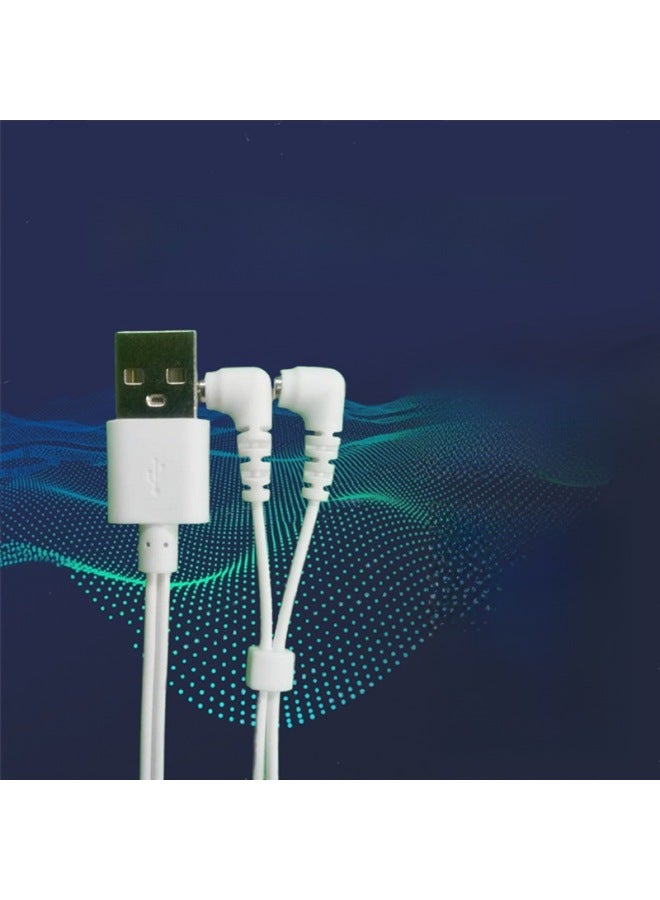 Adults Magnetic Charging Cable 4-13MM Center Distance Airplane Cup Sexual Products USB Charging Cable Digital Power Line-Color:Center Distance 5MM White Diameter 2.0MM Magnet  - Image 3