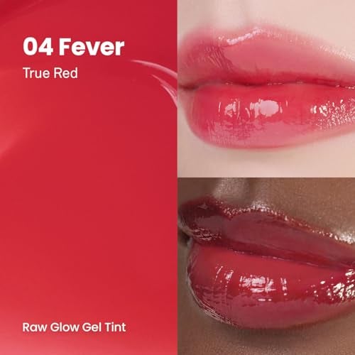 HINCE تلوين الشفاه HINCE Raw Glow - صبغة لامعة، لامع رطب، غير لزج وطويل الأمد للحصول على توهج زجاجي طبيعي، مرطب، أحمر شفاه سائل، نباتي، 0.13 أونصة سائلة (FEVER, 04) - Image 2