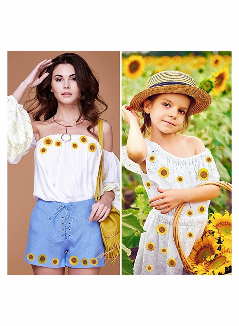 33 Pcs Iron On Embroidered Patches for Clothing Butterfly Flower Sunflower Applique DIY Craft for Jeans Hats Bags and More - Image 2