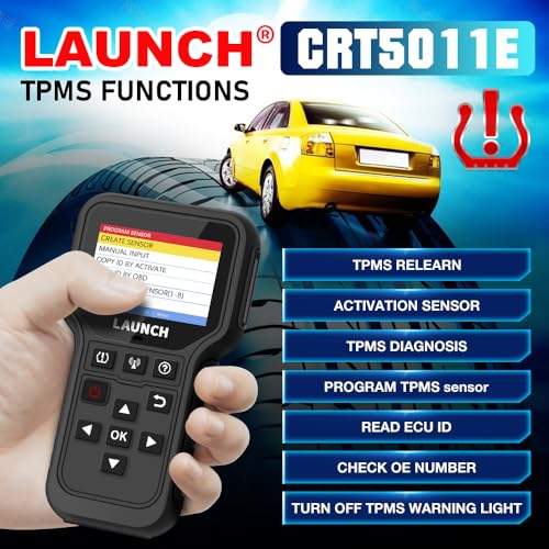 Launch LAUNCH CRT5011E TPMS Relearn Tool, 2025 TPMS Sensor (315+433MHz) Read/Activate/Relearn/Reset Scanner Tool, Lifetime Free Update,OBD2 Code Reader, Tire Pressure Monitor System Diagnostics Tool - Image 2