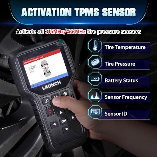Launch LAUNCH CRT5011E TPMS Relearn Tool, 2025 TPMS Sensor (315+433MHz) Read/Activate/Relearn/Reset Scanner Tool, Lifetime Free Update,OBD2 Code Reader, Tire Pressure Monitor System Diagnostics Tool - Image 3