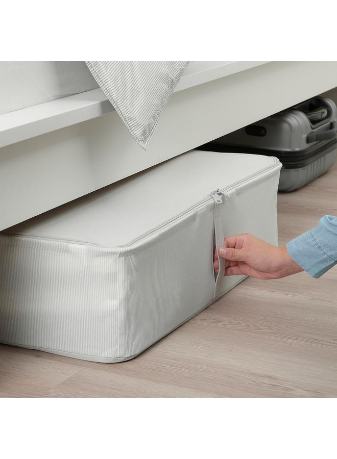 Zaboon Storage Case, Fabric Striped/White/Grey, 69X51X19 Cm - Image 2