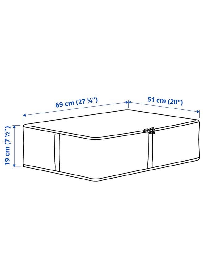 Zaboon Storage Case, Fabric Striped/White/Grey, 69X51X19 Cm - Image 5