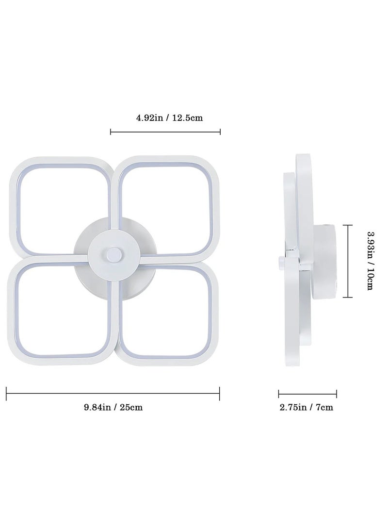 Riserva LED Ceiling Light, Modern Rectangular Acrylic Metal Ceiling Lamp Chandelier Ceiling Light Desk for Bedroom, Living Room, Dining Room，Stairs and corridors  - Image 5