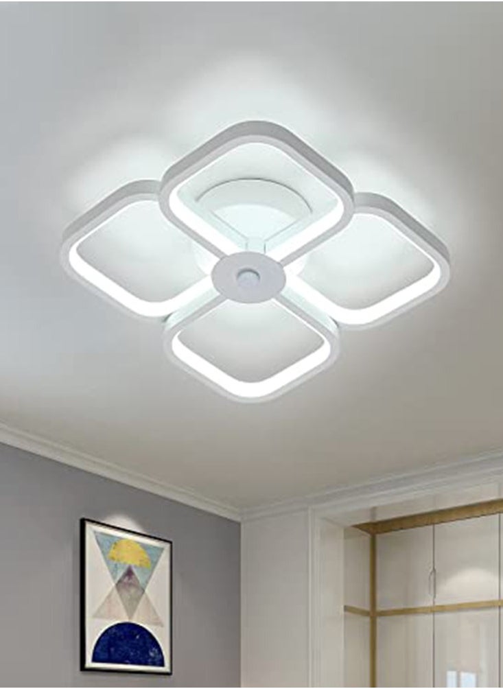 Riserva LED Ceiling Light, Modern Rectangular Acrylic Metal Ceiling Lamp Chandelier Ceiling Light Desk for Bedroom, Living Room, Dining Room，Stairs and corridors  - Image 1