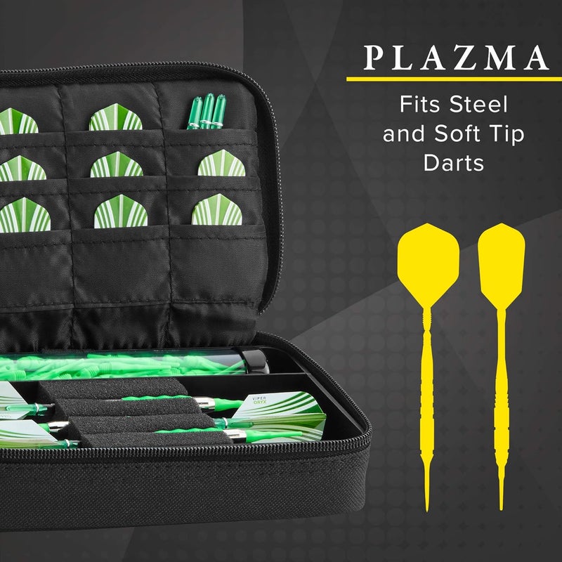 CASEMASTER Plazma Dart Case for Soft and Steel Tip Darts, Holds 3 Darts and Features Built-In Storage Tube and Pockets for Flights, Tips, Shafts, and Personal Items - Image 5