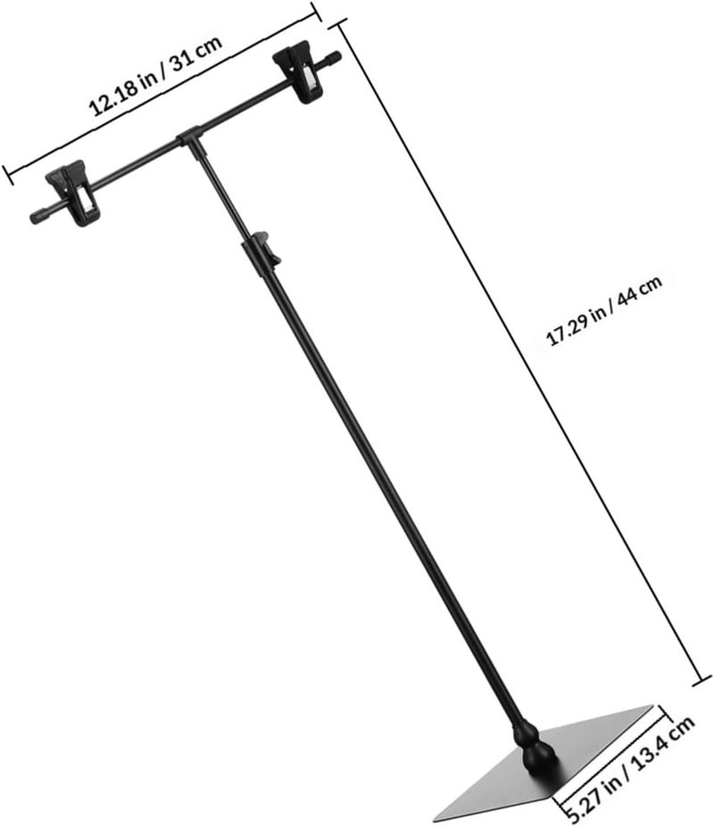 2 Pcs Adjustable Banner Stand with Stable Thickened Base Space-saving Retractable Poster Display Holder for Supermarkets Restaurants and Retail Tables Easy Assembly - Image 2