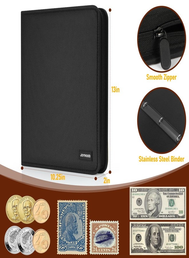 JoyHood Coin Collection Book, Coin Album Holder for Collectors, Money Storage Binder Hold 400 Coins Pockets+15 Bills Pockets, Coin Organizer Book for Coin Currency Collection Supplies - Image 3