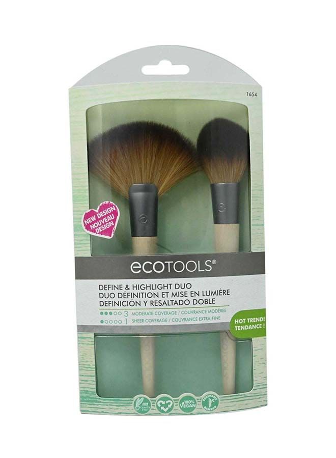 Ecotools 2 Pc Duo Define Ve High Light Makeup Brush Set