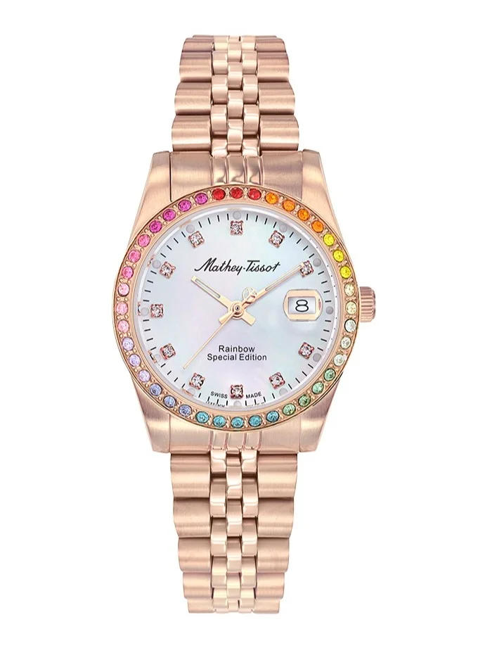 Mathey-Tissot Mathy Quartz White Dial Ladies Watch D809PQI