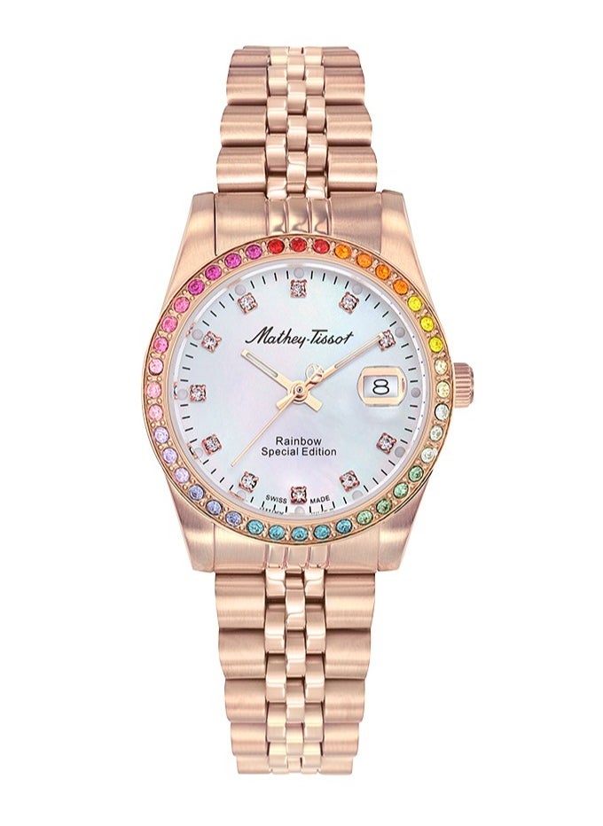 Mathey-Tissot - Mathy Quartz White Dial Ladies Watch D809PQI - Image 1
