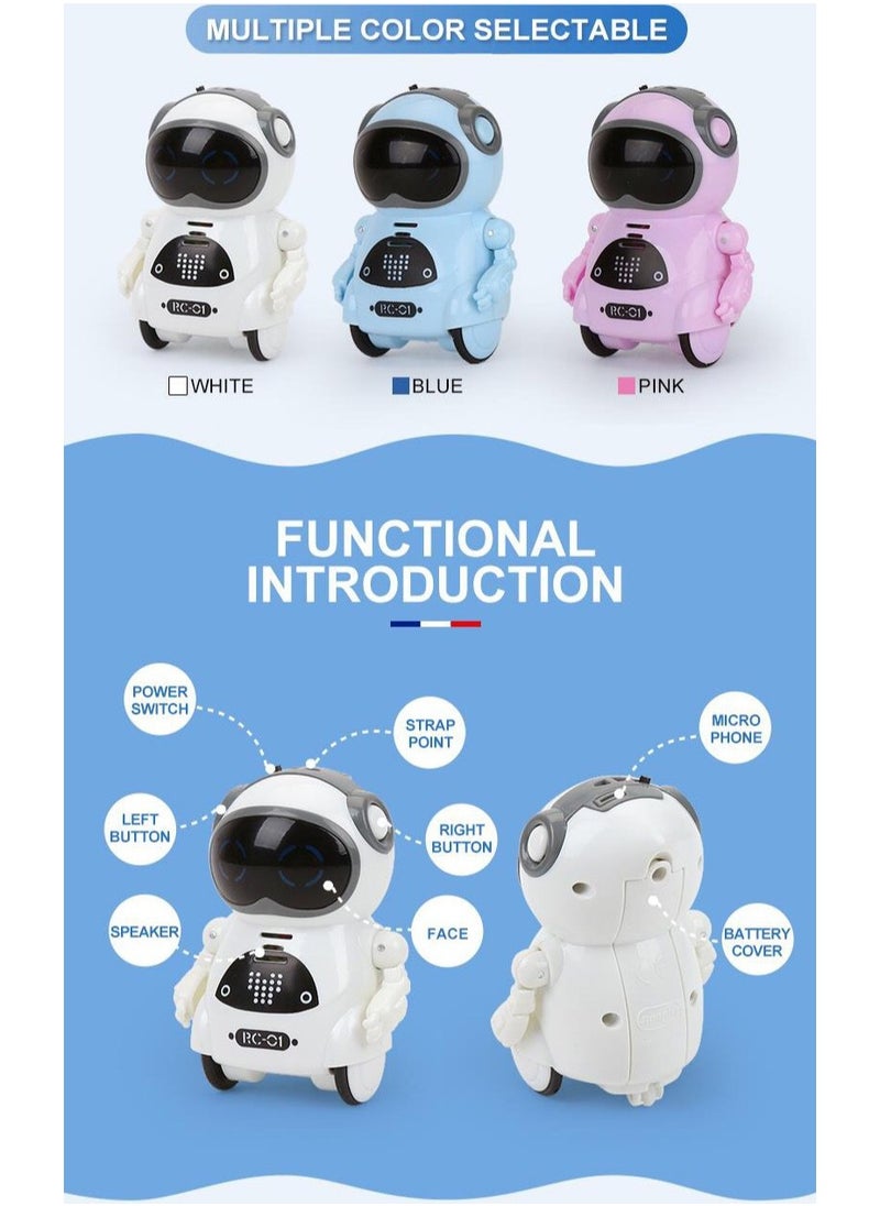 null - Pocket Emo Robot Talking Interactive Dialogue Voice Recognition Record Singing Dancing Telling Story Mini Robot Toy - Image 1