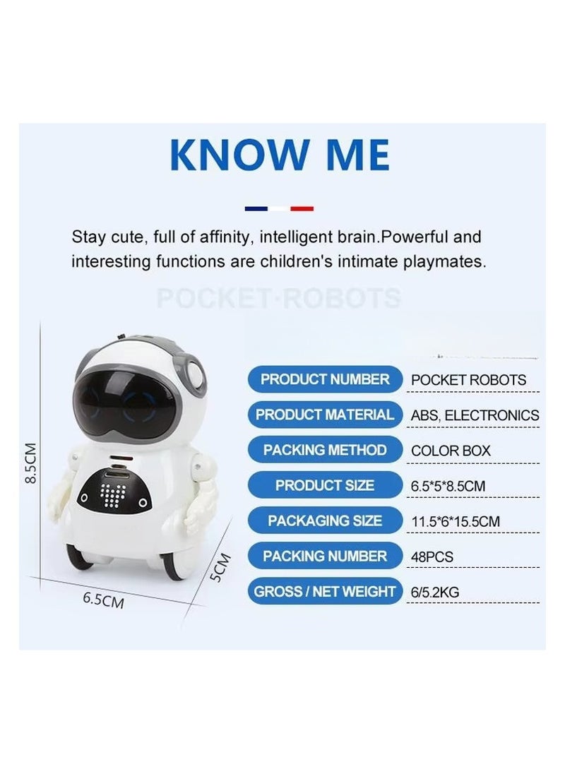 null - Pocket Emo Robot Talking Interactive Dialogue Voice Recognition Record Singing Dancing Telling Story Mini Robot Toy - Image 1