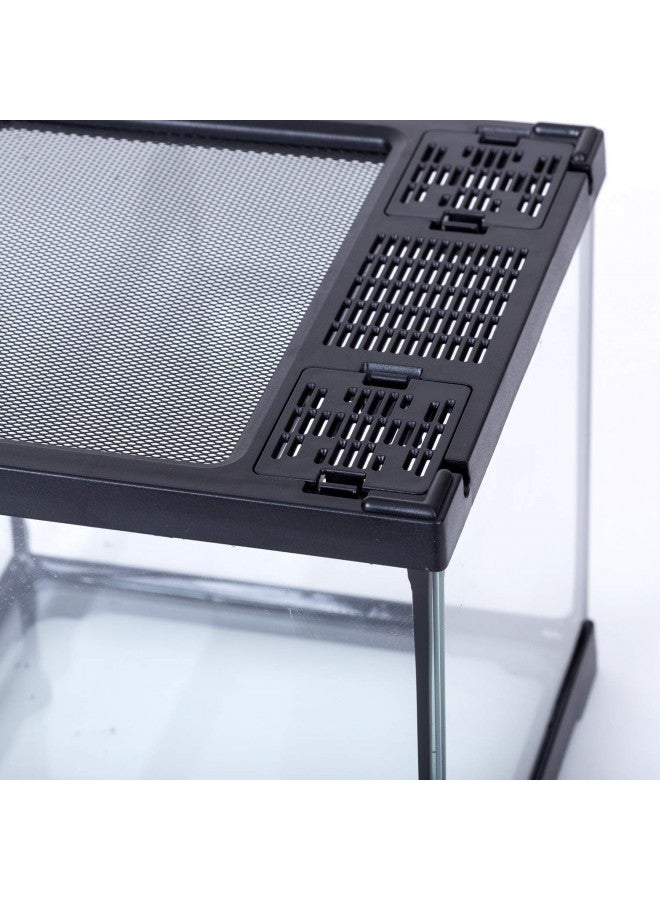 REPTIZOO REPTIZOO Mini Reptile Glass Terrarium Tank 8"x8"x8", Front Opening Door Full View Visually Appealing Mini Reptile or Amphibians Glass Habitat  - Image 3