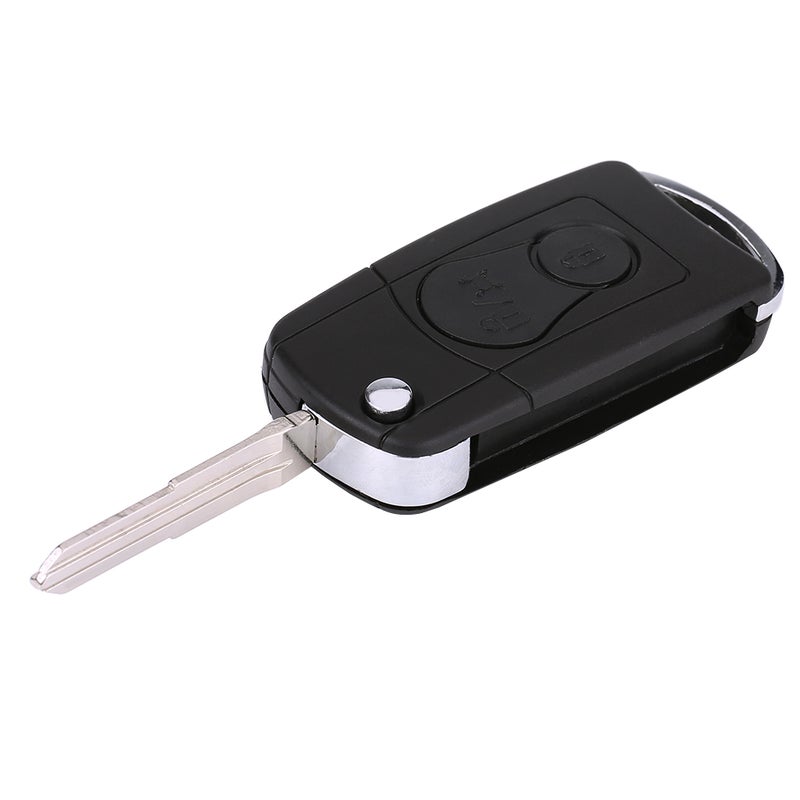 Flip Folding Remote 2 Buttons Car Key Fob Shell Case For Ssangyong Actyon Kyron Rexton - Image 1