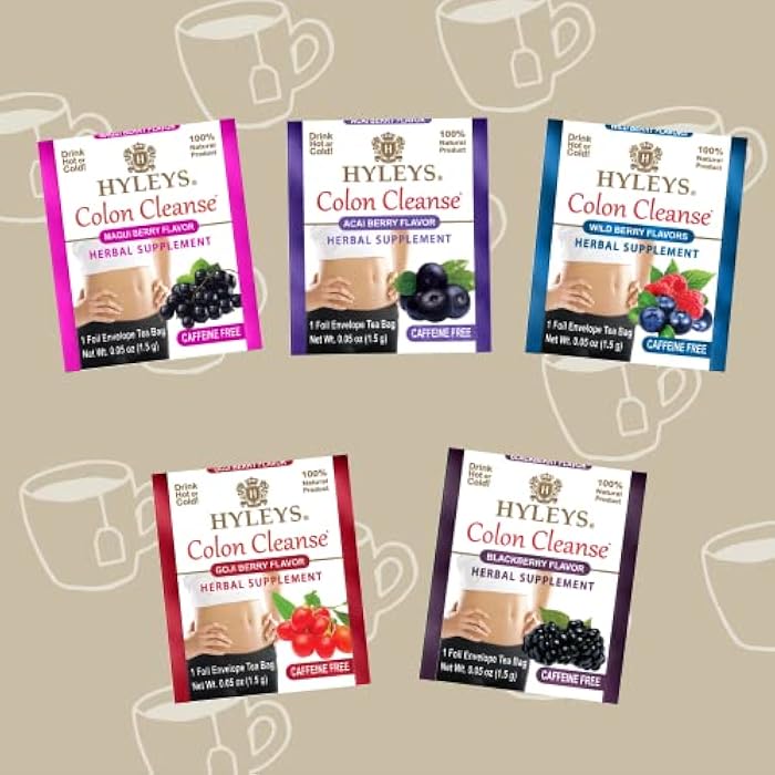 Hyleys Colon Cleanse Tea Assorted Flavors - 42 Tea Bags (1 Pack) - Image 5