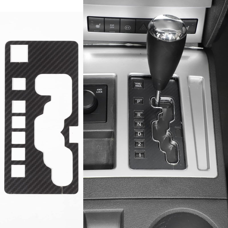 Jimen Compatible with Dodge Nitro 20072012 Gear Shift Panel Frame Cover Trim Interior Decoration Accessories Carbon Fiber