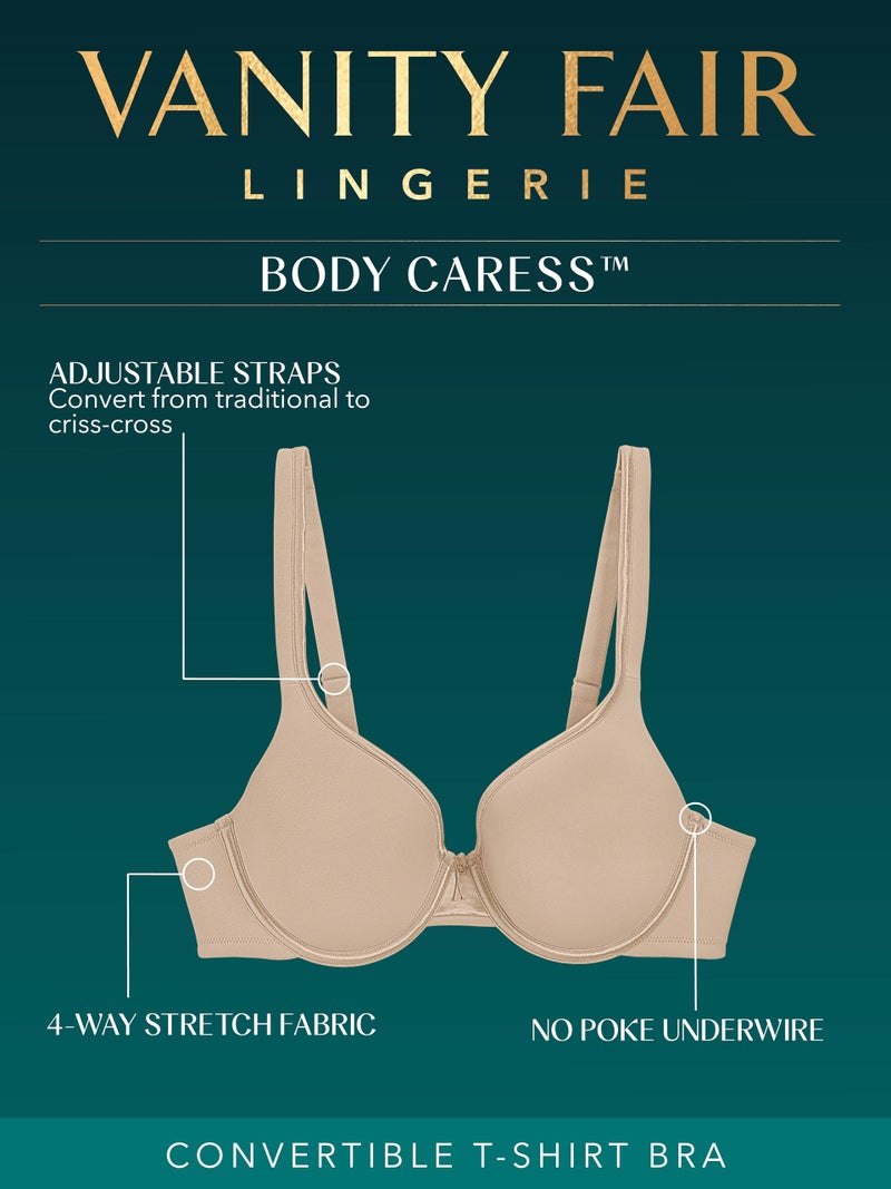 Vanity Fair Womens With 2-way Convertible Straps, Body Caress Full Coverage, Lightly Lined Cups Up To Dd Bra, Underwire - Beige, 36DD US - Image 5
