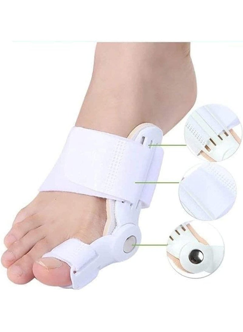 TOE  CORRECTOR STRAIGHTENER SUPPORT STRAP -  Big  Corrector Toe Extra Thin Day and Night Support for Women and Men Right Foot, Left FeetX - Image 1