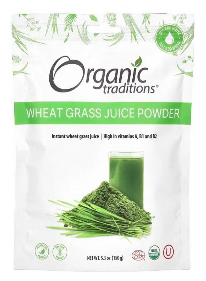 أورجانيك تراديشنز Wheat Grass Juice Powder  5.3 oz 150 g - Image 1