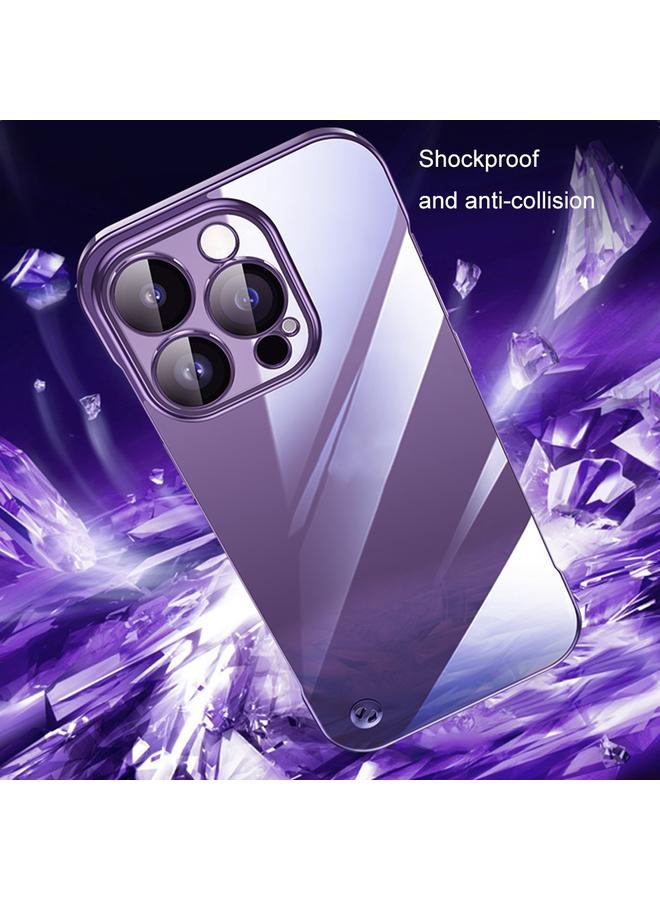 زبون جراب لهاتف iPhone 13 Pro مطلي بالكهرباء بدون إطار شفاف من البولي كربونات - Image 5