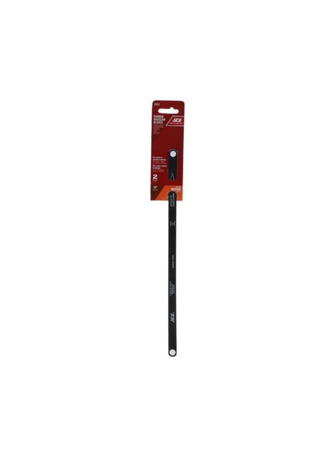 ACE 2-Piece 18 TPI Bi-Metal Carbon Hacksaw Blade Black 12inch 025GB228