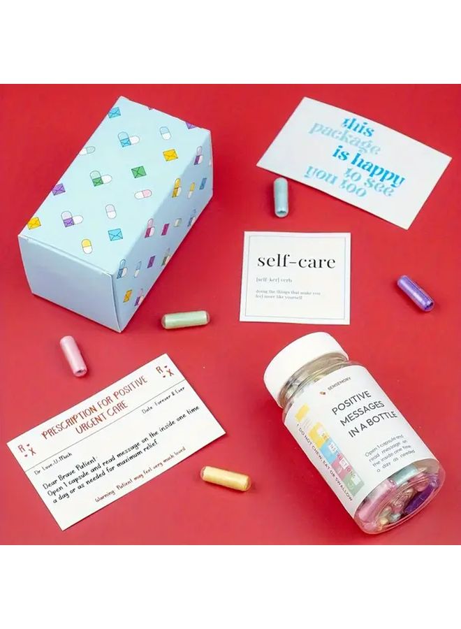 معلومات إيجابية ملهمة زجاجات رسائل تخفيف القلق بطاقات تأكيد ذاتي للعناية بالنساء - Image 3