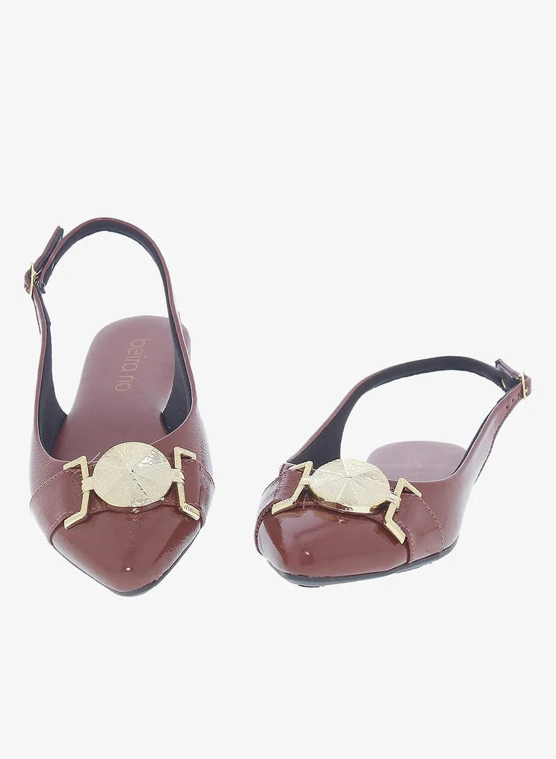 Beira Rio Brown Beira Rio Women’s Flat Sandals with Back Strap – Secure Fit and Lightweight Daily Wear for Women | Best Price UAE