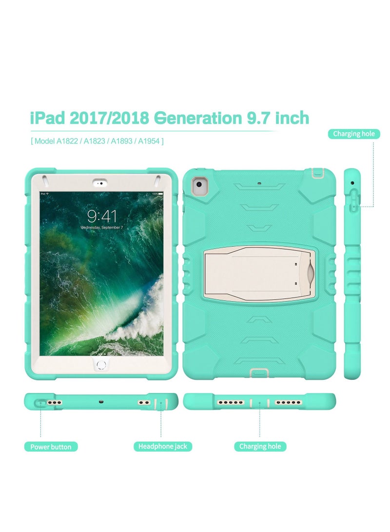 GULFLINK Gulflink Protective Back Case Cover for Apple iPad 2018/2017/Pro/Air2 9.7inch mint green - Image 2