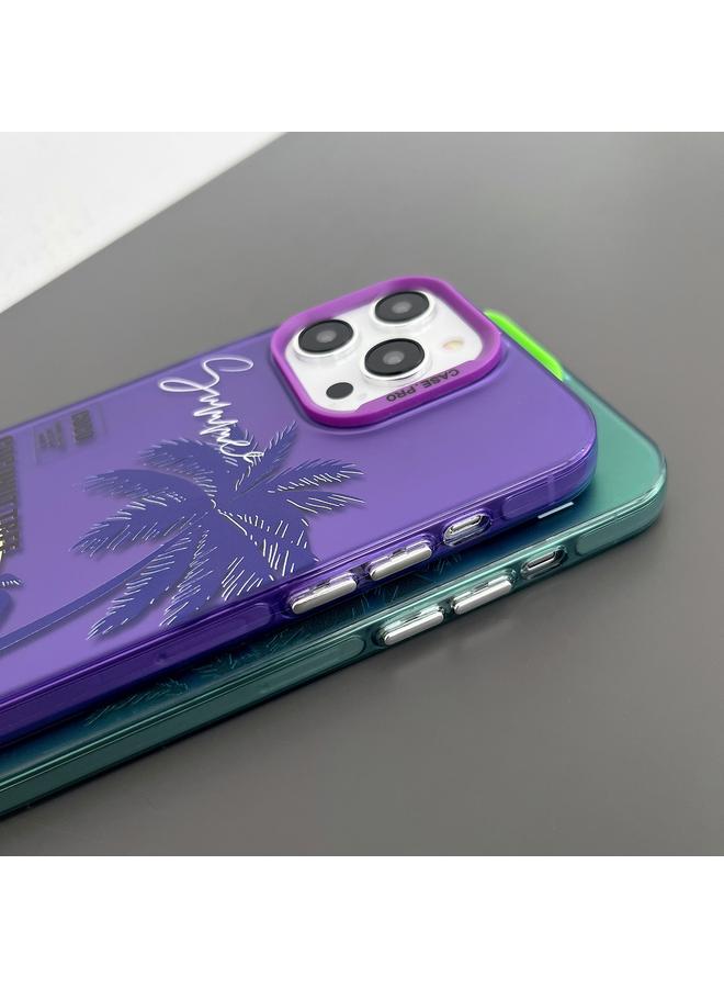 S-TOP Case For iPhone 14 Pro Creative Oil Painting Colorful Sunset Scenery TPU + PC Shockproof Phone Case - Image 4