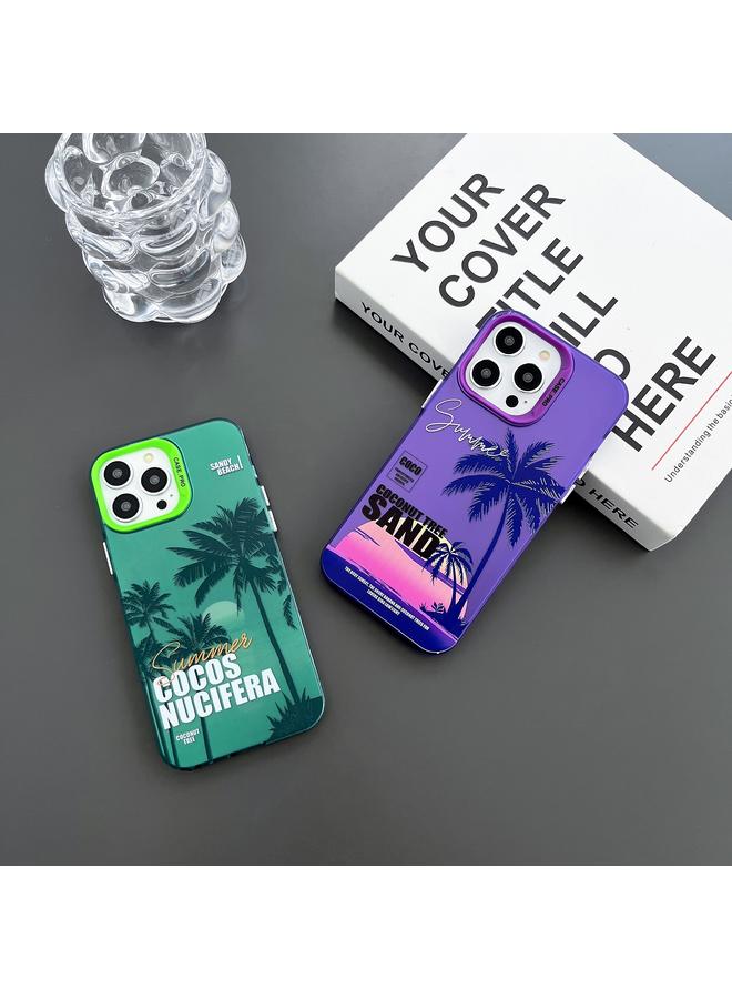 S-TOP Case For iPhone 14 Pro Creative Oil Painting Colorful Sunset Scenery TPU + PC Shockproof Phone Case - Image 3