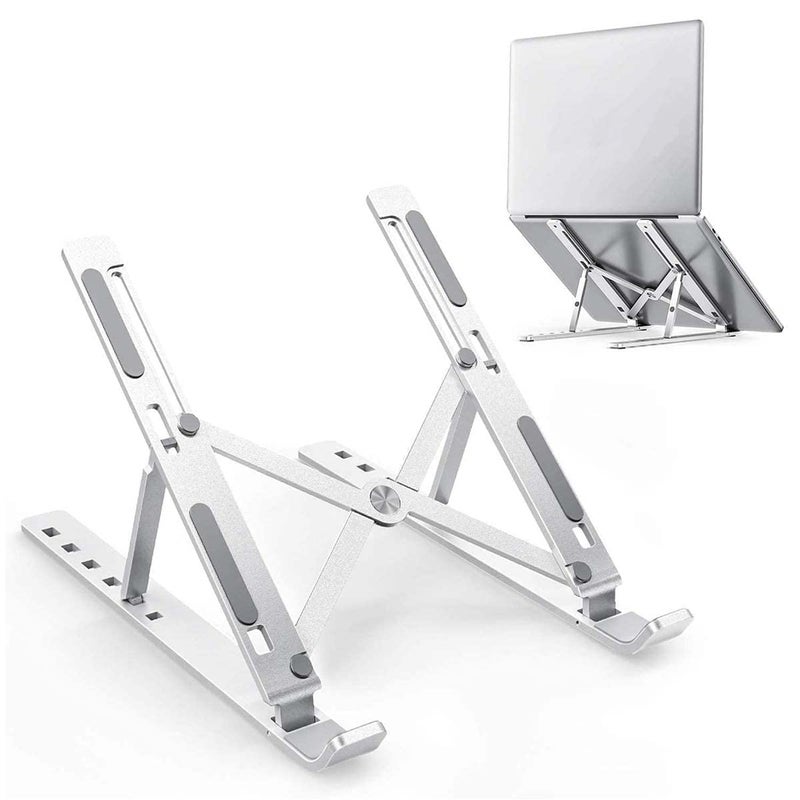 Avenn Avenn Laptop StandLaptop Holder RiserComputer Tablet Stand 6 Angles Adjustable Aluminum Ergonomic Foldable Portable Desktop Holder Compatible with MacBook HP Dell Lenovo All Other Notebook - Image 1