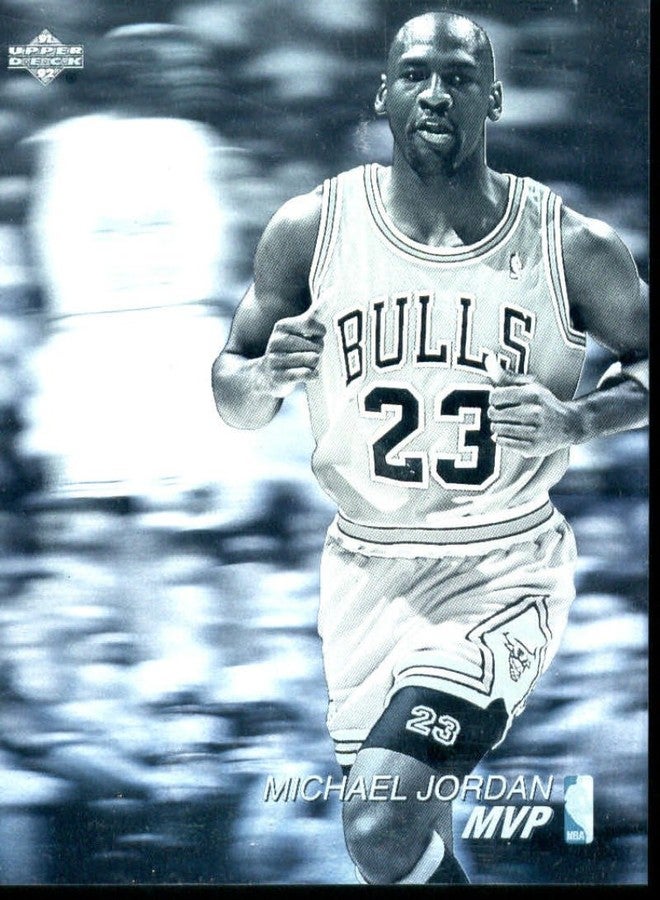 Upper Deck 1991-92 Upper Deck Award Winner Holograms #AW4 Michael Jordan Chicago Bulls NBA Basketball Card NM-MT - Image 1