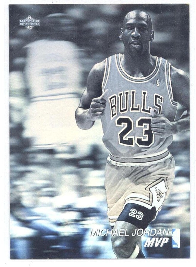 Upper Deck 1991-92 Upper Deck Award Winner Holograms #AW4 Michael Jordan Chicago Bulls NBA Basketball Card NM-MT - Image 3